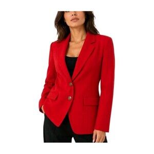 Pendleton Women's Red Virgin Wool  Vintage Preppy Blazer Size 10P